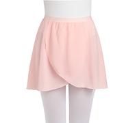 Soudittur Ballettrock Mädchen zum Überziehen Wickelrock aus Transparentem Chiffon Tanz Rock für Kinder und Damen (S, Ballett-rosa)