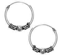 Soul-Cats© 1 Paar Bali Creolen aus 925 Sterling Silber