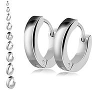 Soul-Cats 1 Paar Creolen aus Edelstahl in silber, Ø 10mm / 4mm breit