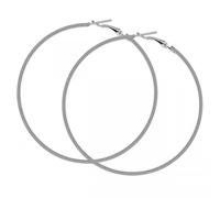 Soul-Cats 1 Paar silberne Creolen, Größe: Ø 7 cm