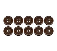 Soul-Cats 10 STK. Holzknöpfe/Knopf-Set aus Holz in Dunkelbraun, Durchmesser ca. 3 cm