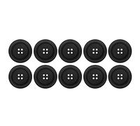 Soul-Cats 10 STK. Holzknöpfe/Knopf-Set aus Holz in schwarz, Durchmesser ca. 3 cm