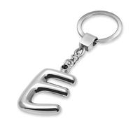Soul-Cats 3D Buchstaben Schlüsselanhänger aus massiven Edelstahl in Silber, Buchstabe: E