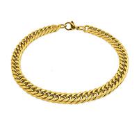 Soul-Cats Armband Edelstahl Königskette Armkette, Farbe: Gold, Stärke: 6 mm