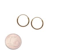 Soul-Cats Creolen 18 Karat vergoldet roségold, Größe:10 mm