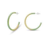 Soul-Cats Creolen Ohrringe aus Keramik 30 mm - Metallfrei & Hypoallergen - Leicht, Angenehm zu Tragen - Ideal für Empfindliche Haut - Weiß, Rot, Schwarz, Grün, Rosa, Flieder (grün)