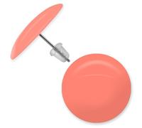 Soul-Cats Ein Paar süße Ohrstecker aus Acryl, mit Pin aus Edelstahl, rund - 2,5 cm, peach