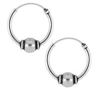 Soul-Cats keltische Creolen aus echt 925 sterling Silber im Bali Style, Durchmesser ca: 16 mm