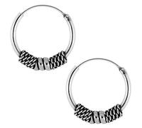 Soul-Cats keltische Creolen aus echt 925 sterling Silber im Bali Style, Durchmesser ca: 16 mm