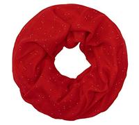 Soul-Cats Loop-Schal/Halstuch mit Glitzer in der Farbe rot