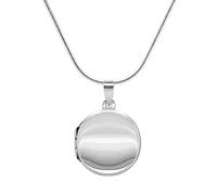 Soul-Cats Medaillon Kette+Anhänger 925 Silber Amulett Foto rund, Auswahl: Kette 40cm & Anhänger