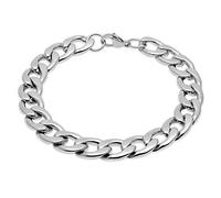 Soul-Cats Panzerkette mit oder ohne Armband für Männer, Herren aus Edelstahl, Breite: 12 mm, Auswahl: Armband 22 cm, Farbe: Silber