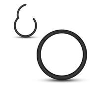 Soul-Cats Piercingring Clicker Edelstahl Segmentring Septum Universal Nase Lippe Ohr, Farbe:schwarz, Durchmesser:10 mm, Stabstärke: 0.8 mm