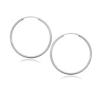 Soul-Cats silberne Creolen 925er Sterling Silber Ohrringe, Größe: 50 mm