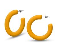 Soul-Cats trendy Kunststoff Creolen Ohrstecker Ohrringe in der Farbe:gelb