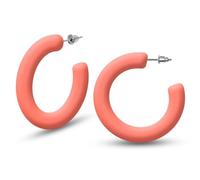Soul-Cats trendy Kunststoff Creolen Ohrstecker Ohrringe in der Farbe:rosa