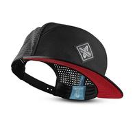 Soulbuddy Performance Cap Herren & Damen - Sportcap atmungsaktiv - Running Cappy - Basecap Männer - Baseball Kappe - Sportkappe - Ultra-Leicht - Wasserabweisend - One Size - Unisex - Black Red