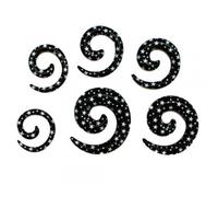 SoulCats Dehnschnecke Set Dehner Dehnstab Dehnset Taper Stern Leo Zebra, Größe: 10 mm;Modell: Modell 5