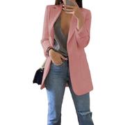 Soulolo Blazer Damen Elegant Damenjacke Longblazer Business Lang Jacke Slim Jacke Mantel Damen Cardigan Anzüge Bedruckter Anzug