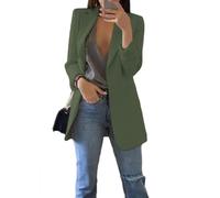 Soulolo Blazer Damen Elegant Damenjacke Longblazer Business Lang Jacke Slim Jacke Mantel Damen Cardigan Anzüge Bedruckter Anzug