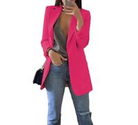 Soulolo Blazer Damen Elegant Damenjacke Longblazer Business Lang Jacke Slim Jacke Mantel Damen Cardigan Anzüge Bedruckter Anzug