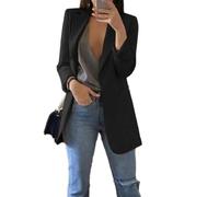 Soulolo Blazer Damen Elegant Damenjacke Longblazer Business Lang Jacke Slim Jacke Mantel Damen Cardigan Anzüge Bedruckter Anzug
