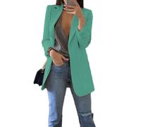 Soulolo Blazer Damen Elegant Damenjacke Longblazer Business Lang Jacke Slim Jacke Mantel Damen Cardigan Anzüge Bedruckter Anzug