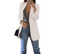 Soulolo Blazer Damen Elegant Damenjacke Longblazer Business Lang Jacke Slim Jacke Mantel Damen Cardigan Anzüge Bedruckter Anzug