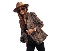 Soulolo Damen Blazer Cardigan Female Freizeit Business Jacke Elegant Blazer Lang Anzugjacke Casual Basic Blazer Blazer für Damen Businessjacke Mantel Coat