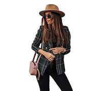 Soulolo Damen Blazer Cardigan Female Freizeit Business Jacke Elegant Blazer Lang Anzugjacke Casual Basic Blazer Blazer für Damen Businessjacke Mantel Coat