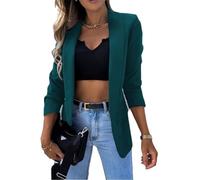 Soulolo Damen Blazer Elegant Damen Cardigan Freizeit Business Jacke Revers Büro Business Formal Blazer Slim Fit Langärmelig Outwear mit Reversknöpfen für Arbeit Büro Sakko