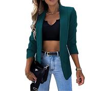 Soulolo Damen Blazer Elegant Damen Cardigan Freizeit Business Jacke Revers Büro Business Formal Blazer Slim Fit Langärmelig Outwear mit Reversknöpfen für Arbeit Büro Sakko