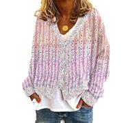 Soulolo Damen Cardigan V-Ausschnitt Damen Strickjacke mit Knöpfen Strickmantel Jacke Herbst Winter Strickpullover Lässige Mantel Top Lose