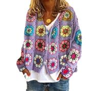 Soulolo Damen Cardigan V-Ausschnitt Damen Strickjacke mit Knöpfen Strickmantel Jacke Herbst Winter Strickpullover Lässige Mantel Top Lose