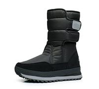 Soulolo Damen Schneestiefel Warme Gefüttert Winterschuhe Damen Winterstiefel Outdoor Wasserdicht Leichte Rutschfeste Wanderschuhe Rutschfest mit Klettverschluss Boots