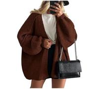 Soulolo Damen Strickjacke Langarm Oversize Cardigan Open Front Strickcardigan Outwear Winterjacke Leichte Strickmantel Casual Herbst Winter Jacke Sweater Top