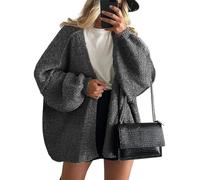 Soulolo Damen Strickjacke Langarm Oversize Cardigan Open Front Strickcardigan Outwear Winterjacke Leichte Strickmantel Casual Herbst Winter Jacke Sweater Top