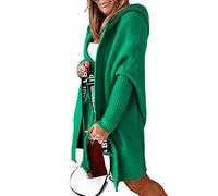 Soulolo Strickjacke Damen Grobstrick-Cardigan Lang Damen Cardigan Langarm Grobstrickjacke Strickmantel mit Kapuze Wintermäntel Longstrickjacke Outwear Elegant ÜBergangsjacke