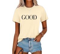 Soulolo Tshirt Damen Sommer Rundhals Female Tops Casual Oberteile Kurzarm Bluse Baumwolle Slim Fit T-Shirt Tee Tops