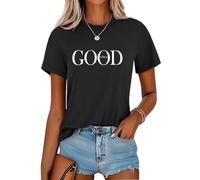 Soulolo Tshirt Damen Sommer Rundhals Female Tops Casual Oberteile Kurzarm Bluse Baumwolle Slim Fit T-Shirt Tee Tops