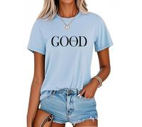 Soulolo Tshirt Damen Sommer Rundhals Female Tops Casual Oberteile Kurzarm Bluse Baumwolle Slim Fit T-Shirt Tee Tops