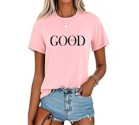 Soulolo Tshirt Damen Sommer Rundhals Female Tops Casual Oberteile Kurzarm Bluse Baumwolle Slim Fit T-Shirt Tee Tops
