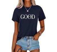 Soulolo Tshirt Damen Sommer Rundhals Female Tops Casual Oberteile Kurzarm Bluse Baumwolle Slim Fit T-Shirt Tee Tops