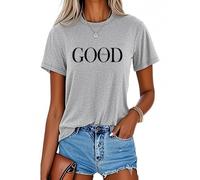 Soulolo Tshirt Damen Sommer Rundhals Female Tops Casual Oberteile Kurzarm Bluse Baumwolle Slim Fit T-Shirt Tee Tops
