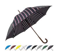 SoulRain Regenschirm mit Holzgriff, 121,9 cm, winddicht, unzerbrechlich, Regenschirm (elegante Streifen)…