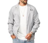 Soulstar Herren Blousonjacke als leichte Harrington-Jacke - Dünne Bomberjacke mit Stehkragen als Übergangsjacke für Männer - Men's Jacket S2_HAYES 50-Grey-S