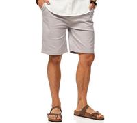 Soulstar Herren Chinoshorts Kurze Hose mit Stretch incl. Canvas-Gürtel - Bermuda Sommershorts für Männer - Elastische Shorts im Regular-Fit S2_Chino 25-Grey-W34