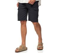 Soulstar Herren Kurze Hose Cargoshorts mit Gummibund & Gürtelschlaufen - Sommershorts Bermuda für Männer - Elastische Chinoshorts im Regular-Fit S2_HAMM-Navy-S