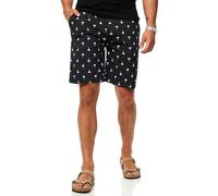 Soulstar Herren Kurze Hose Chinoshorts mit Palmenmuster in anvas-Gürtel - Bermuda Sommershorts für Männer - Elastisch im Regular-Fit S2_Toy STORY-Navy-W32