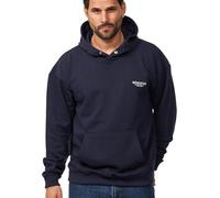 Soulstar Herren Oversize Hoodie Kapuzenpullover Einfarbig Basic Logoprint Pullover Kapuzen-Sweatshirt Für Männer S2_Present-Hood-Navy-L